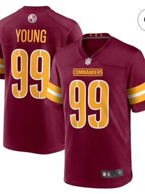 Nike Kids Commanders #99 Youth Jersey in Maroon and Gold